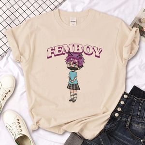T-shirts Femmes Femboy Top Femmes Summer Designer Manga Shirt Girl Vêtements drôles
