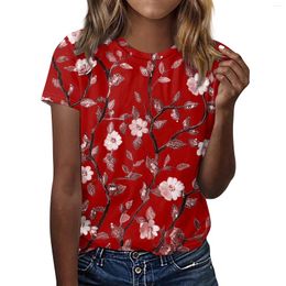 Dames t shirts voor vrouwen dames dames korte mouw tops chique zomer o nek casual trendy blouses tuniek kleding verkoop