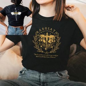 T-shirts pour femmes T-shirt double face de la quatrième aile Basgiath War College Shirt T-shirts pour femmes T-shirts à manches courtes Graphique Vintage Bookish Tee