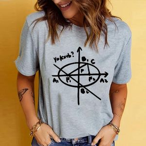T-shirts pour femmes drôle saint-valentin T-shirt de mathématiques imprimé col rond T-shirt décontracté mode été T-Shirts hauts graphique T-shirt vêtements