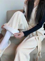 Dames t shirts gbg1816 chenille pluche verdikte casual broek voor vrouwen Koreaanse versie 2023 stijl elastische taille dunne wijd poot broeken