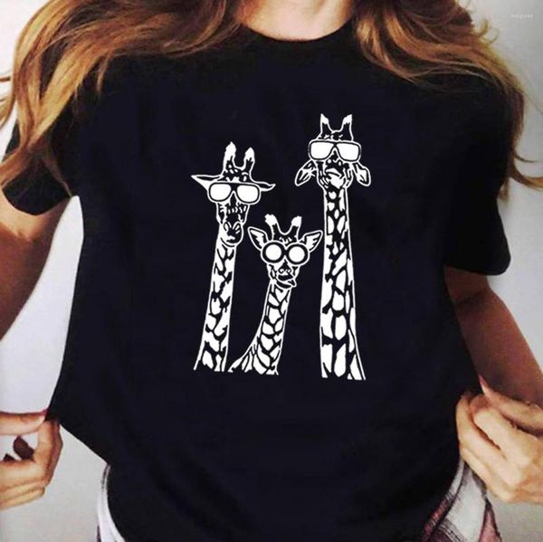 T-shirts pour femmes girafe drôle femmes T-shirt été mode Camiseta Mujer à manches courtes T-shirt style décontracté Harajuku T-shirt Femme