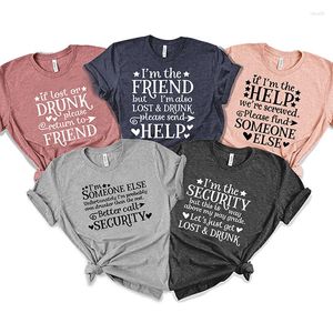 Dames T Shirts Girls Weekend Party Crew -shirt als verloren dronken