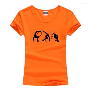 T-shirts pour femmes gymnaste T-shirt femme été à manches courtes mode eurythmique dames fille drôle coton cadeau hauts femme T-shirt