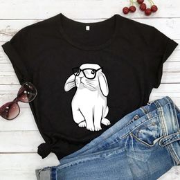 Dames t shirts hipster t-shirts met bril grappige tees dames trendy casual artistieke tee top