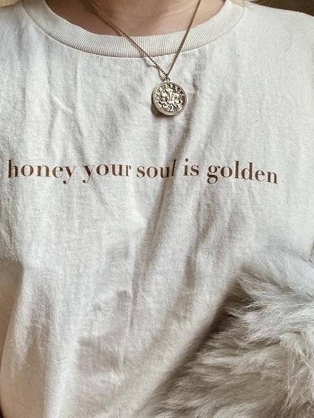 Camisetas de mujer Honey Your Soul Is Golden para mujer de manga corta con personalidad All-math Casual camisetas de gran tamaño creatividad mujer camiseta de algodón
