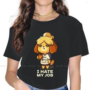 T-shirts pour femmes, je déteste mon travail, vêtements pour femmes, Animal Crossing Horizons, style coréen, Harajuku, vêtements féminins Vintage