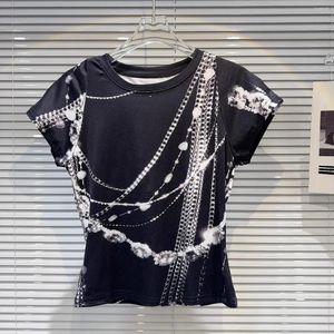 T-shirts pour femmes K04657 Fashion Women Tops Tees 2024 Piste Luxury European Design Party Style