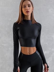 TOMAS DE MUJERES TOMAS DE LA MUJERES COLLAS DE CARCULACIÓN NEGRA TECHO NEGRO MUJER MANGO LARGO CYBERU GYARU Top sólido Sexy Streetwear Ropa femenina 2023