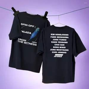 Dames t shirts kkpop kleding ateez t-shirt katoen zomerhemd hongjoyong seonghwa yunho yeosang san ming wooyoung jongho