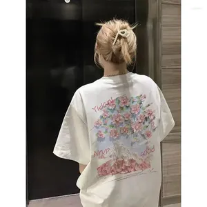 Dames t shirts Koreaanse mode oversized vintage t -shirt dames harajuku indie esthetisch shirt zomerkleding streetwear stijl