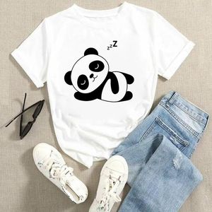 T-shirts pour femmes dames femmes dessin animé été mode vêtements féminins T-Shirt graphique t-shirts Panda amour doux mignon à manches courtes t-shirts hauts