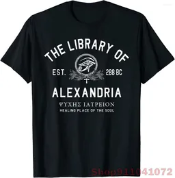 Women's T-shirts beperkten de bibliotheek van Alexandria Egypte oude Egyptische T-shirt katoenen mannen shirt T-shirt