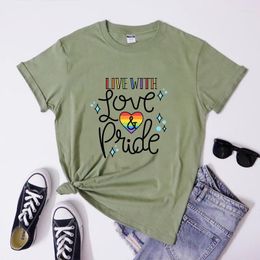 Les t-shirts pour femmes vivent avec des tshirts graphiques LGBT LGBT LOVE et PRIDE