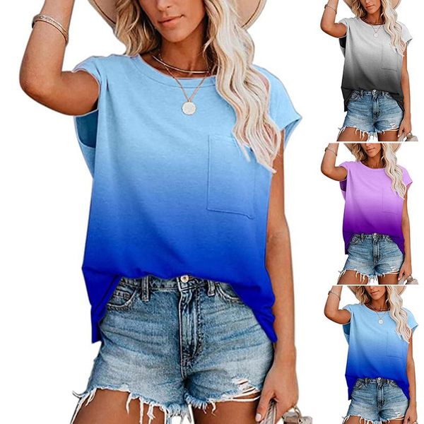 Camisetas sueltas para mujer, jerséis para mujer, camisetas de manga corta con cuello redondo, jerséis para mujer, ropa interior Sexy estampada de verano para mujer