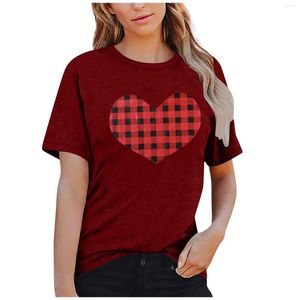 Dames T -shirts houden van Valentijnsdag dames zomerblouse herfst en winter vrouwen blouses voor werk professioneel jaar plus size doek