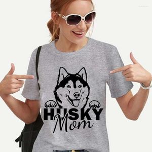 T-shirts Femmes Belle Husky Mom T-shirt Casual Harajuku Tees Grunge Y2K Tops Femme Vêtements de mode coréenne Dog Graphic Camisetas Mujer
