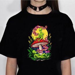 Dames t shirts magische paddenstoelen buitenaards top vrouwen zomer t-shirts vrouwelijke y2k kleding