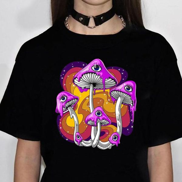 T-shirts pour femmes champignons magiques Alien t-shirt femmes Anime graphique Harajuku chemise fille Designer Streetwear vêtements