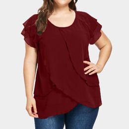 Dames T -shirts Miss Long Sleeve For Women Short Grootte Top Mouwen Nek Ronde Mesh Solid Casual Color Workwear Shirt