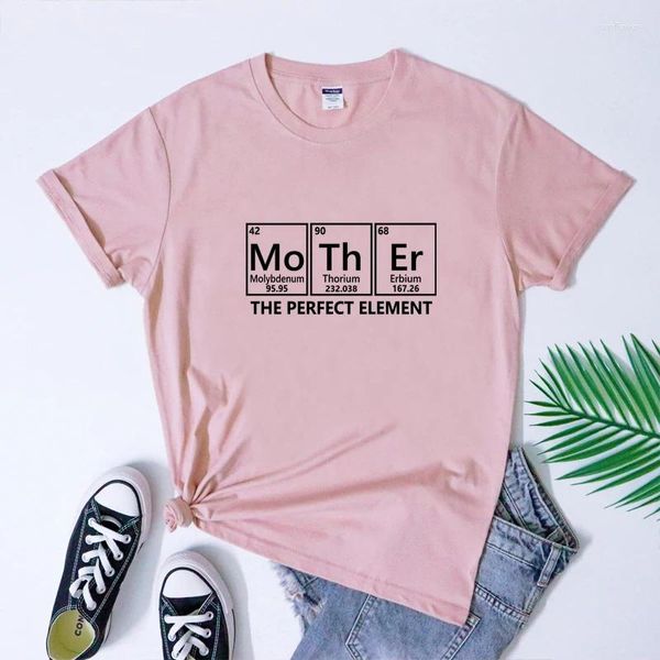 Camisetas para mujeres Madre La camiseta perfecta Regalo divertido Día de la Madre Camiseta Sarcastic Mom Periodic Table of Elements Tee Camiseta Top