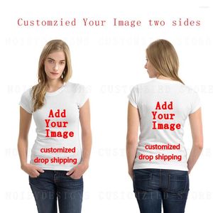 Dames t shirts noiysdesigns 3d aangepaste afbeelding vrouwen afdrukken t-shirt dames o-neck tops tee ademende druppel sexy ondergoed g-string