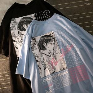 T-shirts Femmes T-shirt surdimensionné Anime Y2K Tops Tees Pulovers Coton Mode coréenne Hip Hop Goth Manches courtes Harajuku Vintage Femme