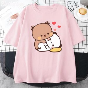 T-shirts pour femmes panda ours bubu dudu shirt couple tops vous aiment mignon imprimement été court-manche