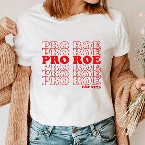 Vrouwen T-shirts Pro Roe Est 1973 Shirt Camiseta Feministische Beschermen V Wade Tshirt Retro Vrouwen Reproductieve Rechten Tops tees