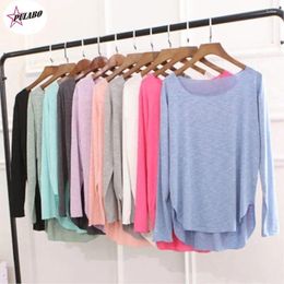 T-shirts pour femmes PULABO Mode Printemps Été Femmes O Cou Lâche Manches Longues Tee Broderie Rétro Harajuku Femmes Tops Y2k