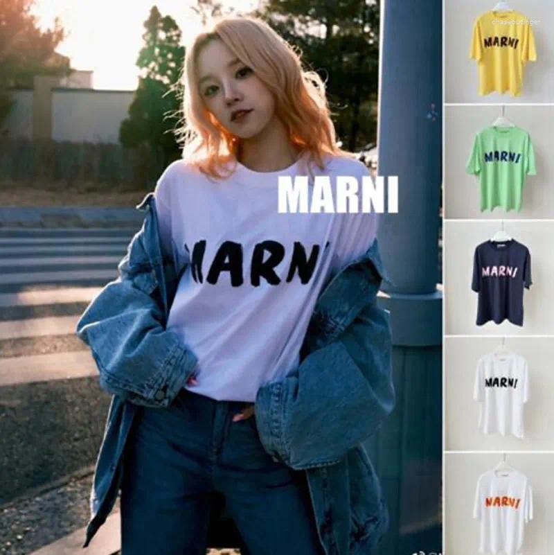 Camisetas para mujer, camiseta de manga corta con logotipo de letra Graffiti de calidad Real, camisa de moda de algodón de alta calidad, ropa para mujer