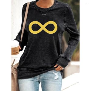 T-shirts pour femmes Rheaclottes Symbole d'infini doré pour l'acceptation de l'autisme