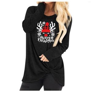 Dames t -shirts Santa Claus print dameshemd in top damesjaar voor werkkantoor blusas de mujer elegantes y2k doek