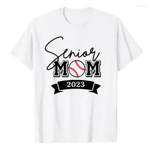 Dames t shirts senior 2024 trotse moeder van een afgestudeerd shirt honkbal t-shirt cadeau softbal sportkleding grafische tee tops zomervakantie kleding