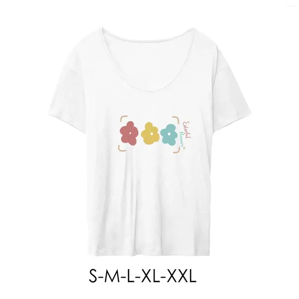 Camisetas para Mujer Ropa Deportiva de Manga Corta Ropa Informal de Moda Camiseta básica con Cuello Redondo para Viajar Caminar Ropa Diaria Compras Vacaciones