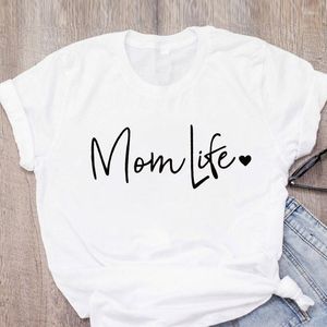 T-shirts pour femmes T-shirt à manches courtes T-shirt décontracté d'été Dames Lettre Simple Wild Mom Life