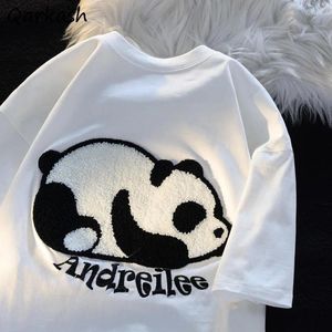 T-shirts Femmes T-shirts à manches courtes Panda T-shirts Femmes Flocage Design Niche Coupe ample Summer Top Sweet Cute Girls All-Match Streetwear