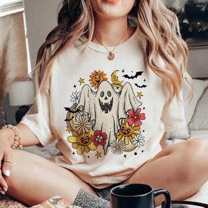 T-shirts pour femmes à manches courtes imprimés mode des années 90 Halloween T-shirt décontracté avec motif supérieur T-shirt à col rond.