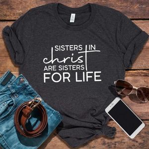 T-shirts pour femmes, chemise sœur en Christ, pour la vie, chrétien, église, foi, prière, cadeau, t-shirts religieux L