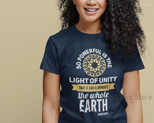 Las camisetas de las mujeres son tan poderosas es la luz de la camiseta Unity Bahai Camiseta Unisex Jersey Camiseta de manga corta