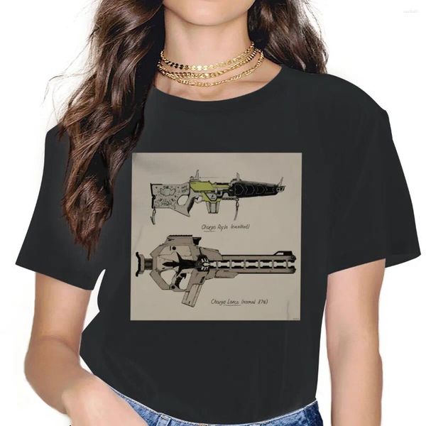 T-shirts pour femmes, pistolets d'espacement, t-shirts pour femmes, jeu Rimworld, vêtements féminins esthétiques Vintage, vêtements graphiques en coton amples