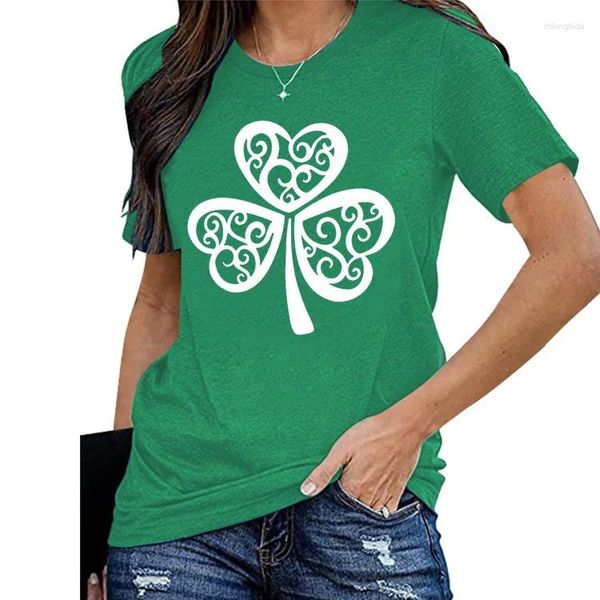T-shirts femme saint-Patrick vert t-shirt femme été t-shirt décontracté haut à manches courtes chemise femme goutte T-shirts