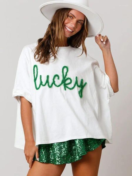 T-shirts pour femmes St. Patricks 'Lucky' Lurex Yarn Top 