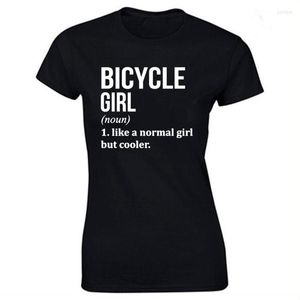 Camisetas de verano para mujer, camiseta de manga corta con cuello redondo para chica en bicicleta, camiseta divertida de algodón para ciclismo para mujer y mujer