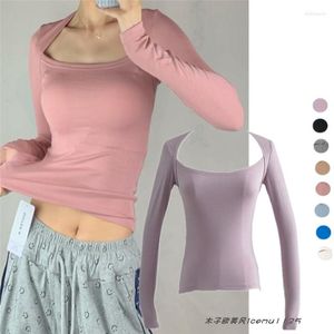 Camisetas de mujer Manija dulce y suave Raglan Sexy Descreence de hombros Camiseta de manga larga Fit Slim Looking Nicho Top-Top para Mujeres