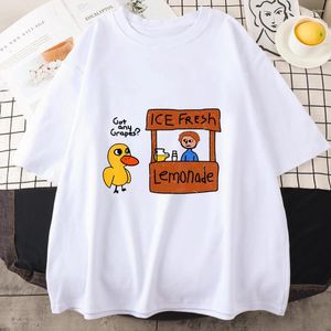Dames T-shirts The Duck Song Got Any Grapes T-shirt Dames Zomer Vintage Cartoon Leuke stijl Tops Oversizes Losse casual aangepaste kleding