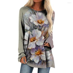 Vrouwen T Shirts Tie-Dye Bloemenprint T-shirt Y2k Streetwear Blouse Vrouwen 3d Abstract En Blouses Vallen blusas Mujer De Moda