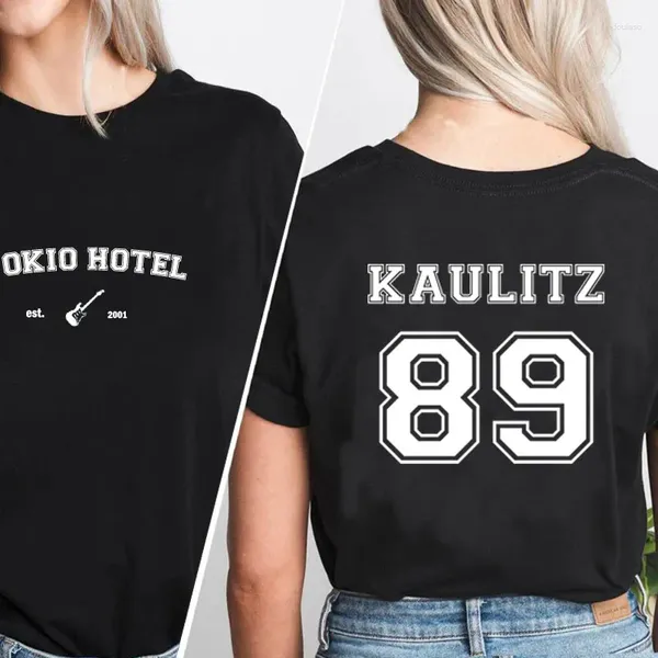 Camisetas de mujer Tokio El Camisetas Kaulitz 89 Camiseta Banda Música Camiseta Algodón Manga corta Streetwear Mujeres Hombres Top Camisetas femeninas de gran tamaño