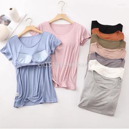 Damen-T-Shirts, Oberteile, Brustpolster, einteiliger BH-Körbchen mit schmalem Hemd, weibliches Sommer-T-Shirt mit Bodenbildung