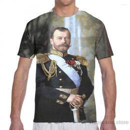 T-shirts de femmes Tsar Nicholas II de Russia Men T-shirt Femme partout imprime